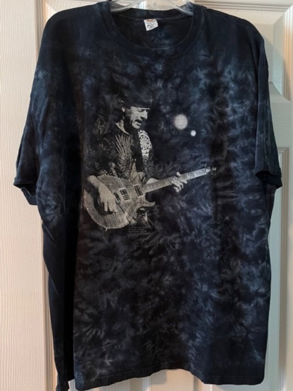 Carlos Santana "River of Colors" Black Tie-Dye T-Shirt Size 2X